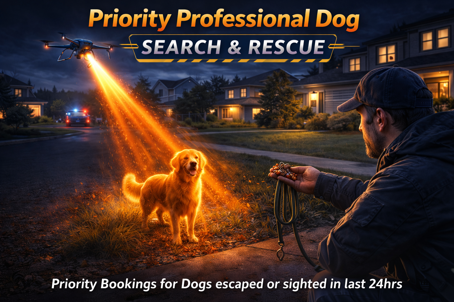 Priority same-day dog recovery deployment